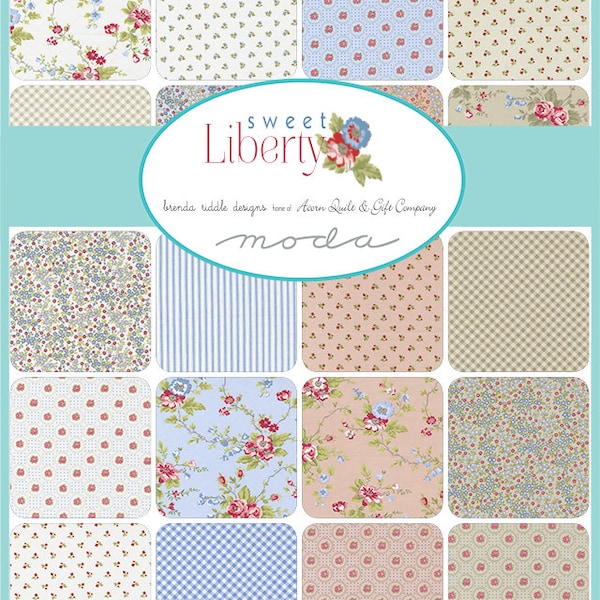 Moda's "Sweet Liberty" by Brenda Riddle Designs, Quilt Fabric Precuts and Yardage