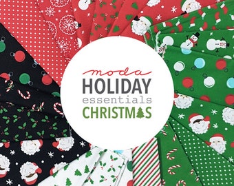 Moda's "Holiday Essentials Christmas" Quilt Fabric Collection by Stacy Iest Hsu, Sold in ONE YARD BUNDLES