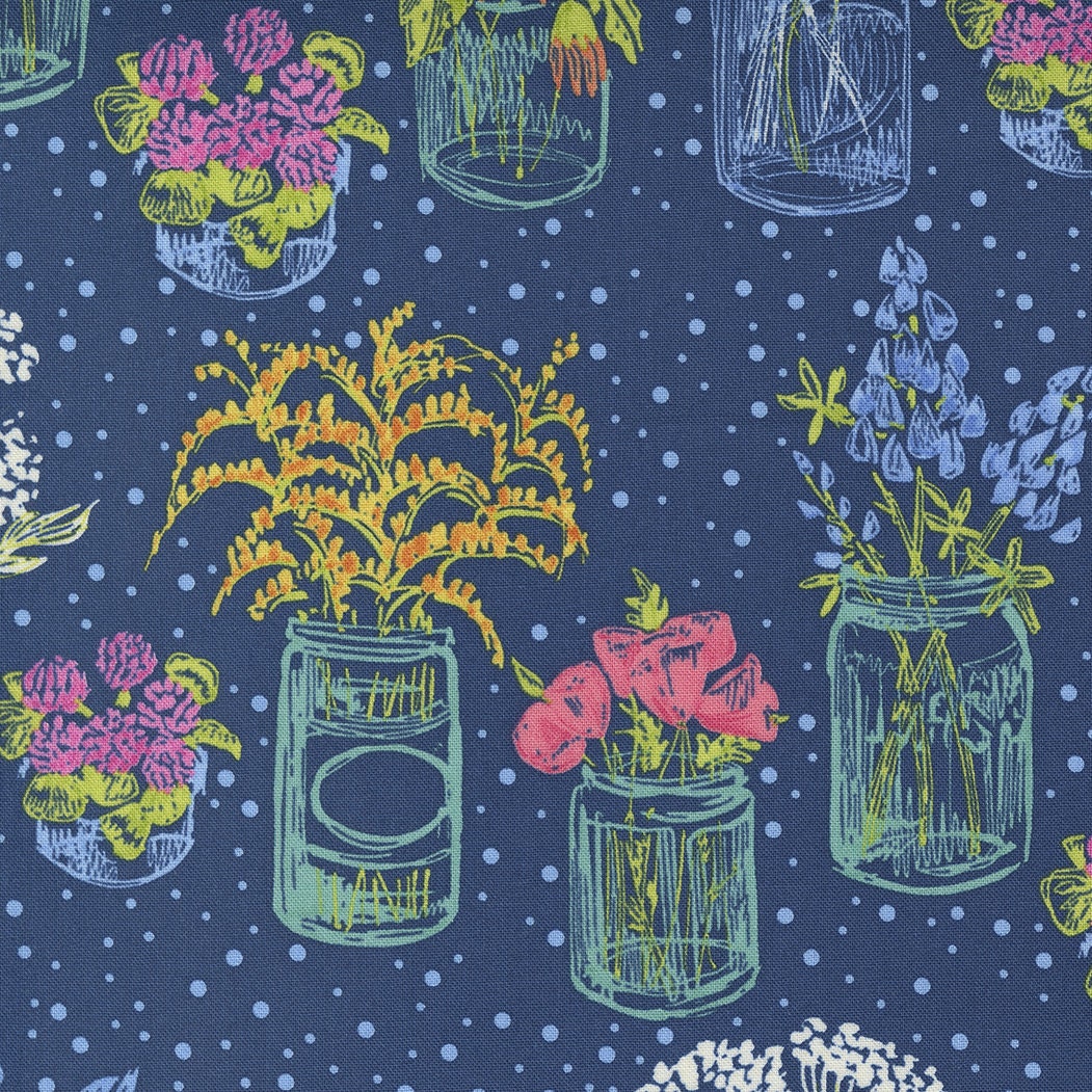 Moda's "Wild Blossoms" by Robin Pickens, Quilt Fabric Collection, sold by the PRECUT ONE YARD Piece