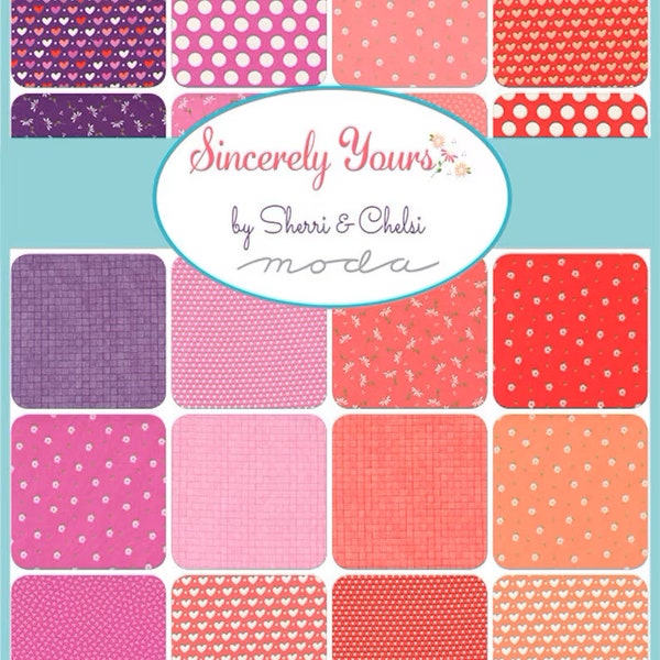 Moda's "Sincerely Yours" by Sherri and Chelsi, Quilt Fabric Yardage Precuts