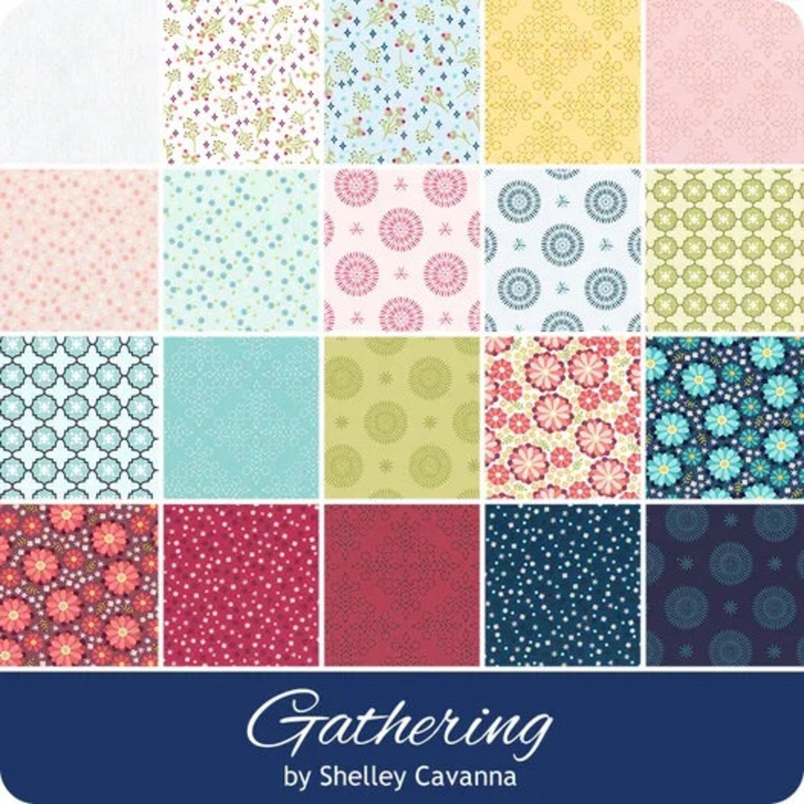 Benartex gathering Quilt Fabric Collection by Shelley Cavanna Precuts