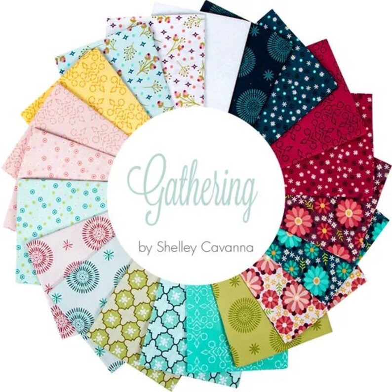 Benartex gathering Quilt Fabric Collection by Shelley Cavanna Precuts