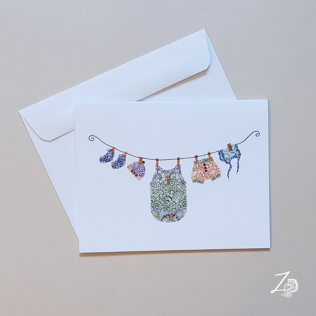 Tarjetas Ropa Tarjeta de ropa para bebés Tarjetas de bebé baby shower - Etsy España
