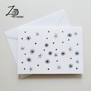 Dainty Dots Card - Unique Cards, Floral Art Card, Minimal Art, Blank Cards, Thank You Card, Just Because Card, Any Occasion Card, Confetti