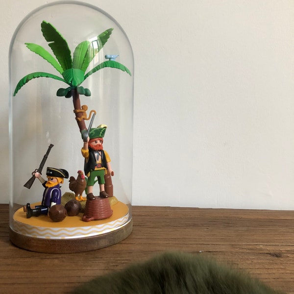 Globe cloche decorative playmobil : Pirates