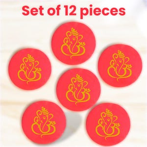 Set of 12 pieces wooden ganesha magnet gifts for House Warming /Indian pooja/Housewarming/babyshower/Wedding/Navaratri/Golu in bulk