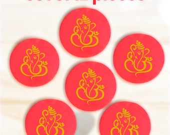 Set of 12 pieces wooden ganesha magnet gifts for House Warming /Indian pooja/Housewarming/babyshower/Wedding/Navaratri/Golu in bulk