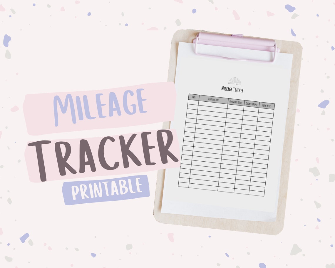 Mileage Tracker Printable Template PDF Instant Download Etsy