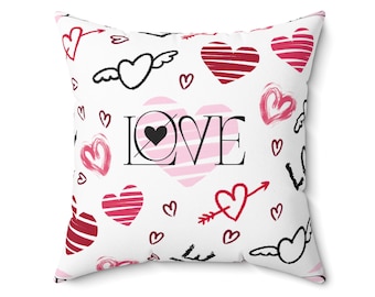 Homemissing Federa per cuscino con scritta Love, 50,8 x 50