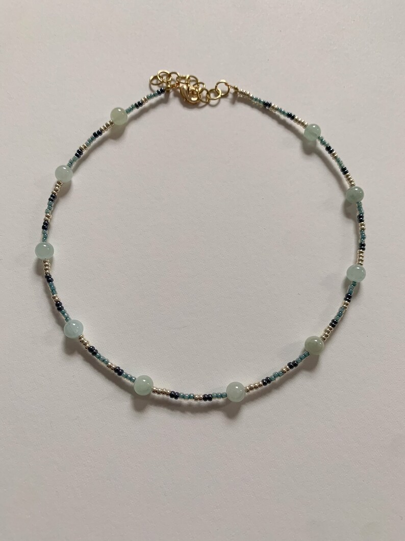 Fancy Jasper Beaded Gold Choker