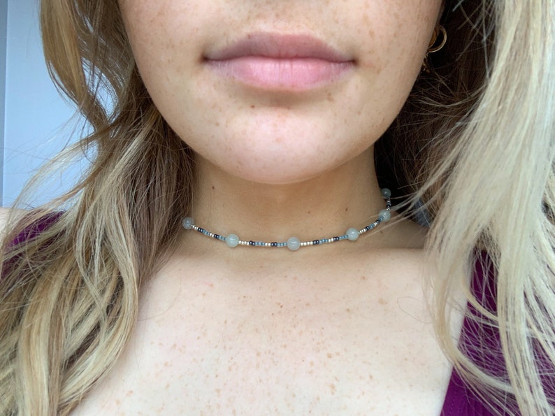 Fancy Jasper Beaded Gold Choker