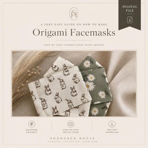 Origami Face Mask Pattern PDF | Beginner Sewing Pattern | Printable Templates | Instant Digital Download