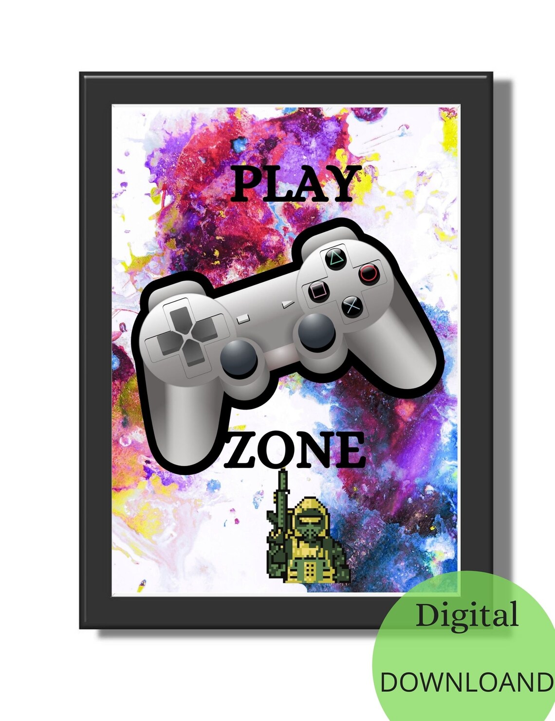 Video Game Wall Art, 3 Prints Game Wall Art Set, Game Prints Set, Game