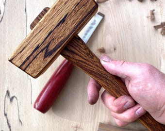Handmade Woodworking Mallet for Chisel Work, Carving Mallet, Small Wooden Joinery Tool