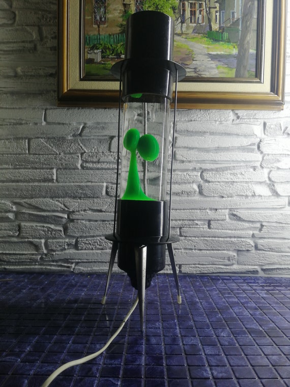 Vintage Lava Lamp Lava 1975s Lamp Glitter Lamp Desk Lamp Table