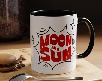 Moon and Sun Coffee Mug: Unique Ceramic Accent Mug (11oz)