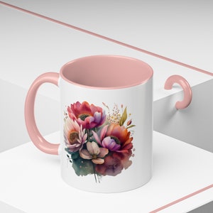 Peony Mug | Flowers | Pink Peonies | Peony | Personalized Mug | Custom Mug Photo | Gift for Her | Fall and Autumn