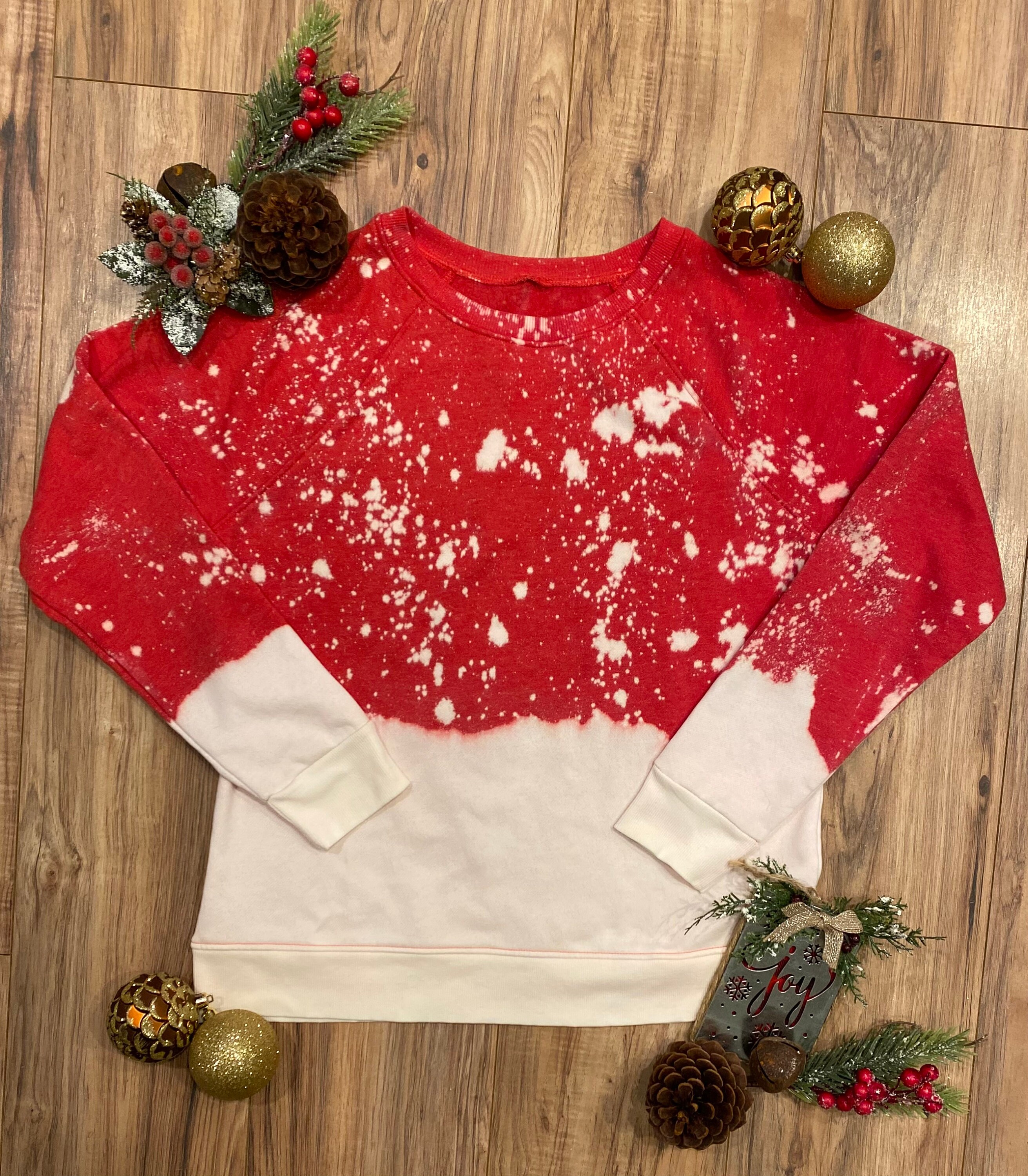 Bleached Christmas Sweatshirt Christmas Sweatshirt Bleached - Etsy