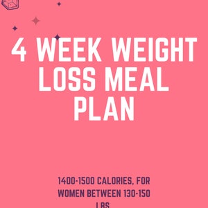 Plan de repas de perte de poids de 30 jours pour les femmes de 130 à 150 livres - lire la description Je vous propose 4 options de repas
