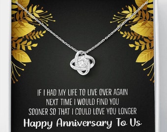 14k white gold Love knot Necklace for anniversary