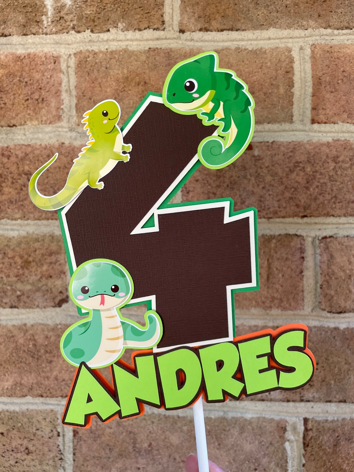 Reptiles Cake Topper Rainforest Party Decorationlizard Party Etsy