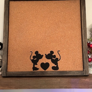 Disney Mickey and Minnie Kiss Pin Collection Display Board