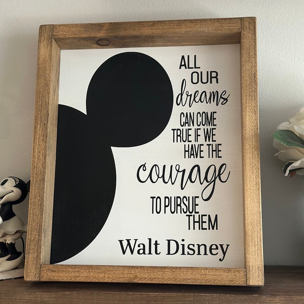 Disney All of Our Dreams Framed Sign