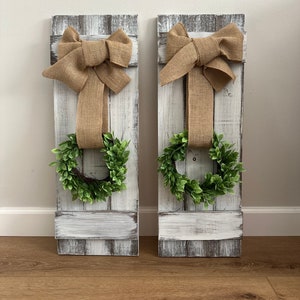 Pair of Farmhouse Distressed Shutters