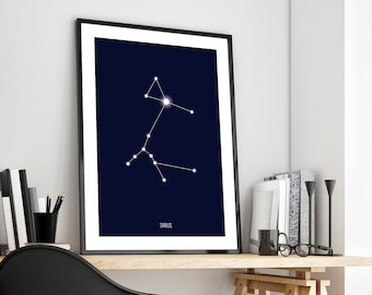 Sirius Star Poster, Canis Major Constellation Poster, Canis Major Poster, Sirian Starseeds Poster, Starseed Artwork, Spiritual Poster