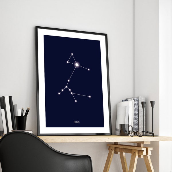 Sirius Star Poster, Canis Major Constellation Poster, Canis Major Poster, Sirian Starseeds Poster, Starseed Artwork, Spiritual Poster