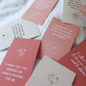Carte di affermazione stampabili amor proprio, carte motivazionali, carte di consapevolezza, affermazioni positive, affermazioni femminili, empowerment