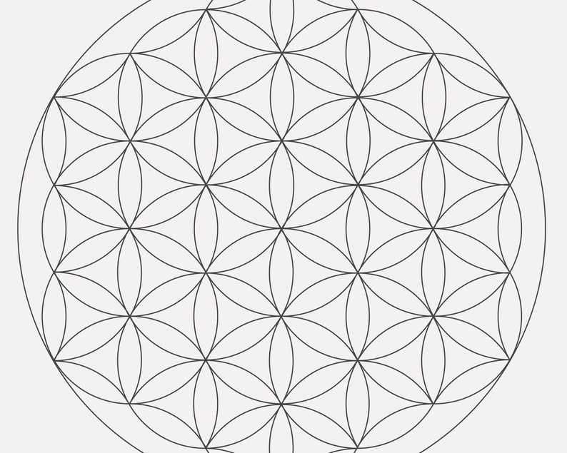 Flower of Life Poster Flower of Life Wall Decor Sacred Etsy