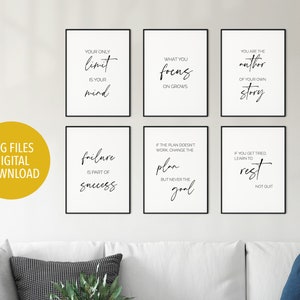 Printable Motivational Quotes, Office Poster, Office Wall Art, Mindset ...
