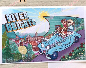 Nancy Drew- RIVER HEIGHTS Post Card- 4x6 Mailable Card