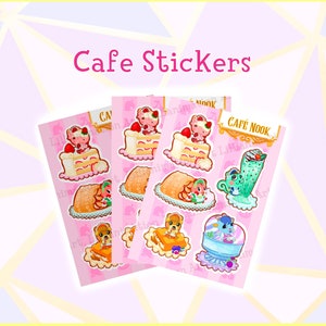 Animal Crossing Aufkleber - Café