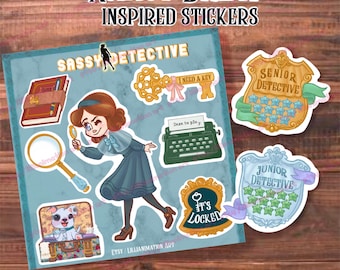 Nancy Drew- Vinyl Stickers- Stylized Laptop Gaming Stickers Gifts -Where in the World is Nancy Drew