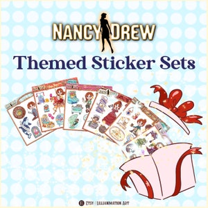 Nancy Drew- Themed Stickers Sets- Retro Game Inspired- Laptop Gaming Stickers
