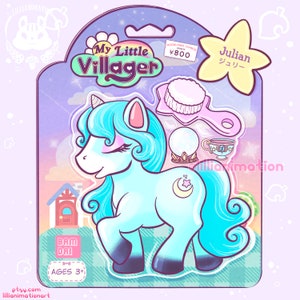 My Little Villager- Julian - 5x5 Signed Print - ACNH