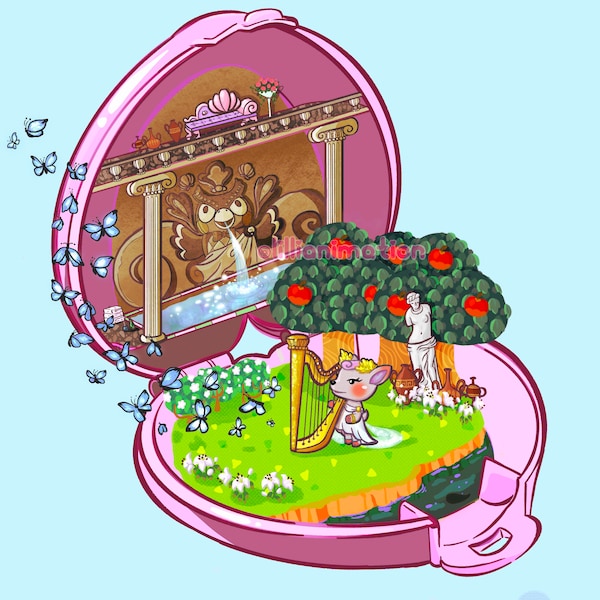 Pocket Villager- DIANA 5x5 print -Animal Crossing New Horizons