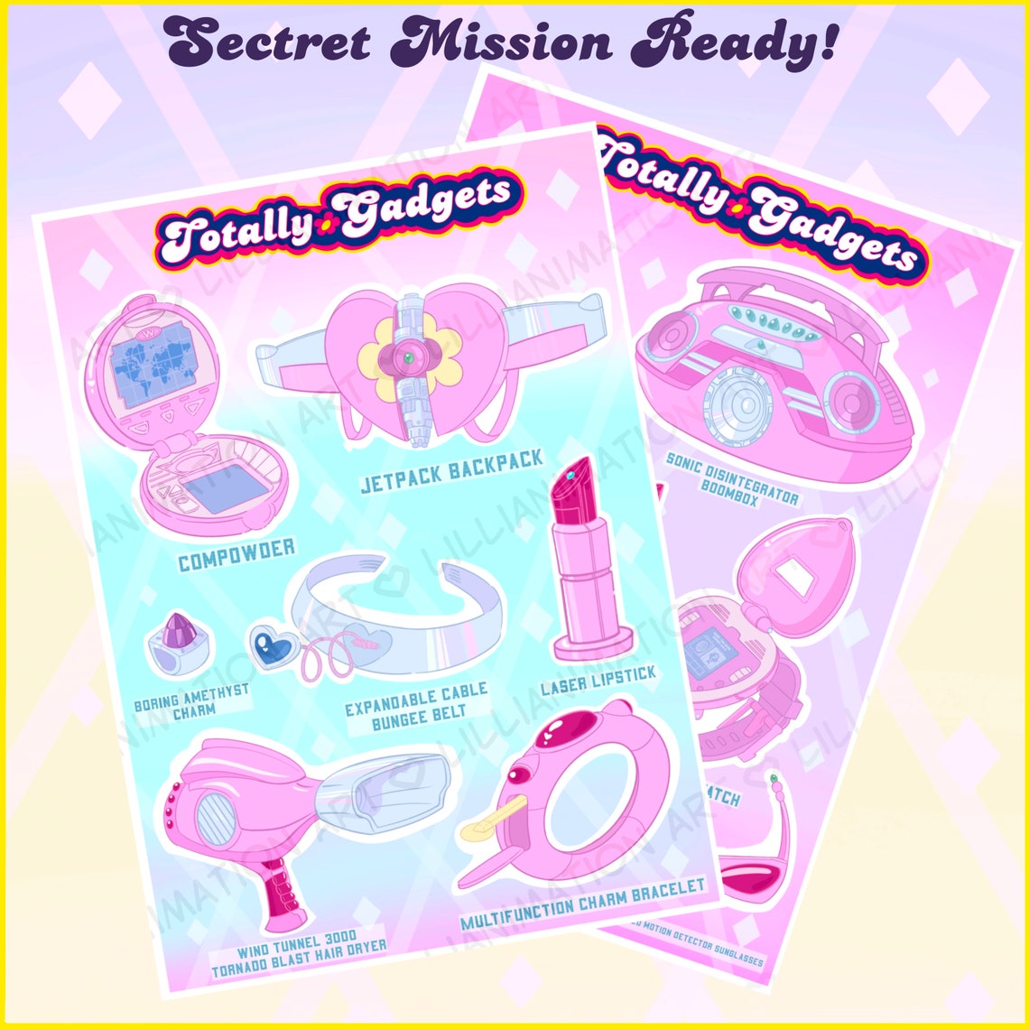 Totally Spies Gadget Stickers Etsy