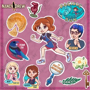 Nancy Drew- The Shattered Medallion - Sticker Sheet - Stylized  Laptop Gaming Stickers