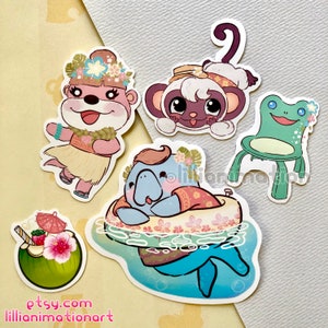 Adesivos de planejamento do Animal Crossing Paradise