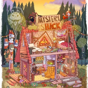 Mystery Shack Puppenhaus - 5 x 7 Druck
