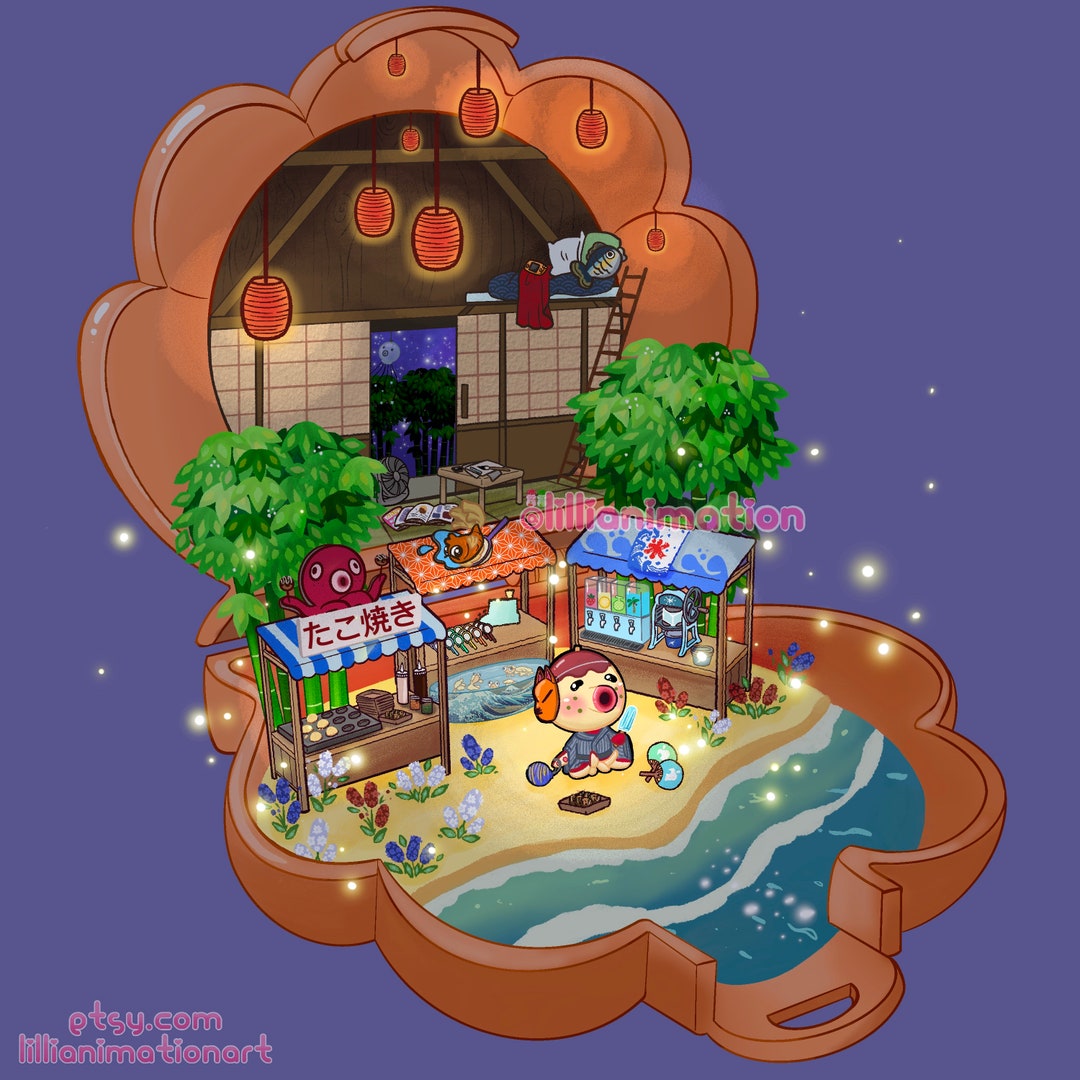 Pocket Villager ZUCKER 5x5 Print animal Crossing New Horizons Etsy