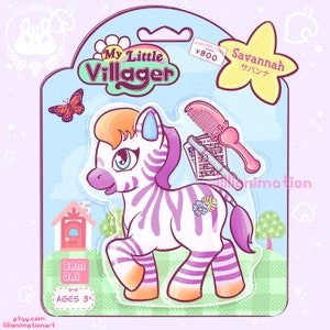 My Little Villager- Savannah - 5x5 Signed Print - ACNH