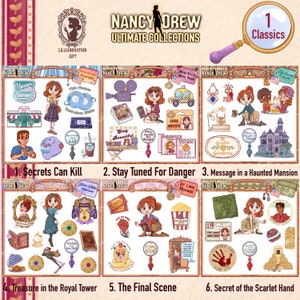 Nancy Drew- Multi Game Sets- Laptop Gaming Stickers Gifts