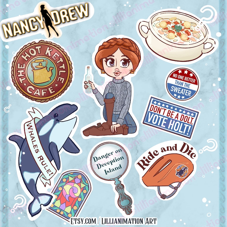 Nancy Drew- Danger on Deception Island- Sticker Sheet - Etsy