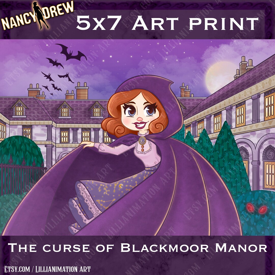 The Curse of Blackmoor Manor Nancy Drew Art Print 5x7
