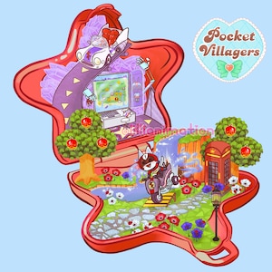 Pocket Villager- KID CAT 5x5 print -Animal Crossing New Horizons