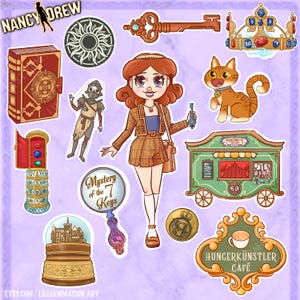 Nancy Drew - El misterio de las siete llaves - Hoja de pegatinas
